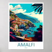 Impression de voyage à Amalfi, affiche de voyage d (Devant)