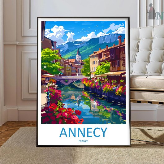 Impression de voyage à Annecy, décoration murale d
