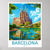 Impression de voyage à Barcelone, décoration mural (Devant)
