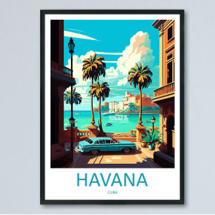 Impression de voyage à La Havane sur toile décorat