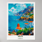 Impression de voyage à Milos, Affiche de voyage à (Devant)