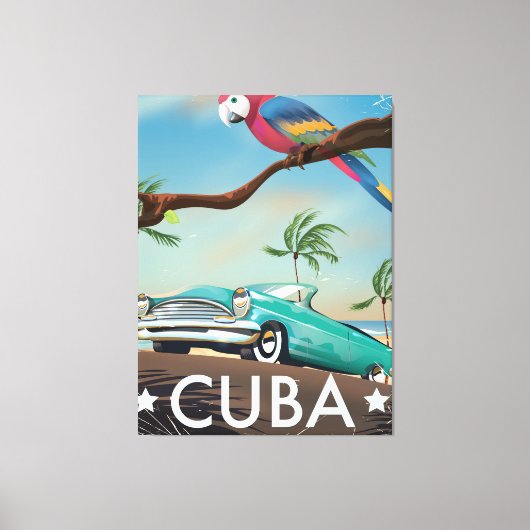 Impression de voyage Cuba vintage rétro (Recto)