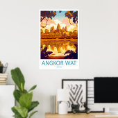 Impression de voyage d'Angkor Wat, art mural d'Ang (Bureau à domicile)