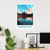 Impression de voyage d'Angkor Wat, art mural d'Ang (Bureau à domicile)