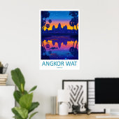 Impression de voyage d'Angkor Wat Mur d'art d'Angk (Bureau à domicile)