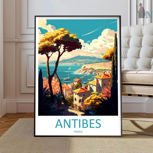 Impression de voyage d'Antibes Art mural Antibes D