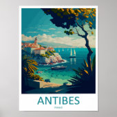 Impression de voyage d'Antibes Art mural Antibes D (Devant)