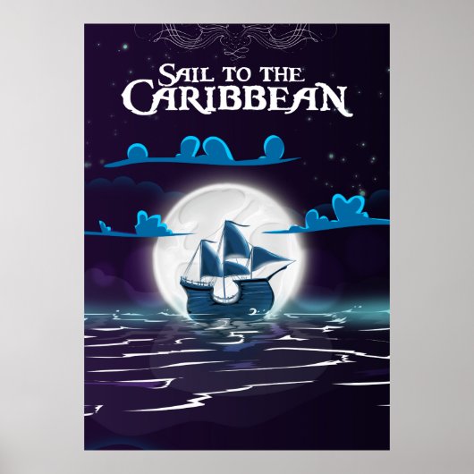 Impression de voyage de dessin animé pirate des Ca (Devant)