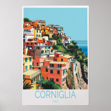 Impression de voyage de la côte de Corniglia Itali