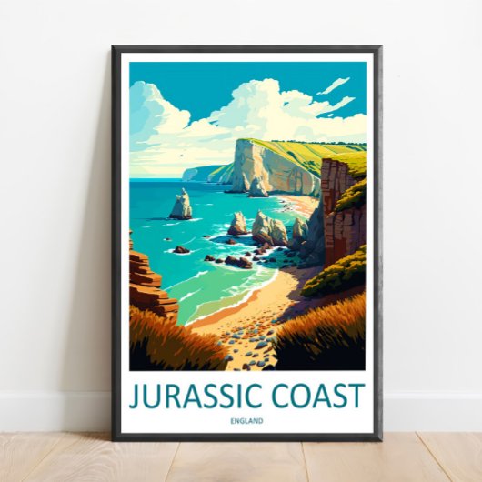 Impression de voyage de la côte jurassique Art mur