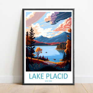 Impression de voyage de Lake Placid Art mural Lake