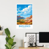Impression de voyage du parc national de Badlands (Bureau à domicile)