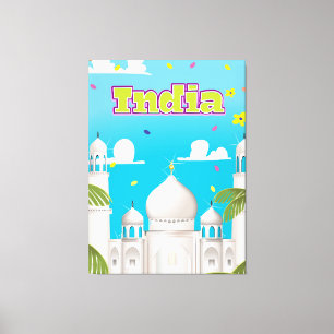 Impression de voyage en Inde en dessin animé.