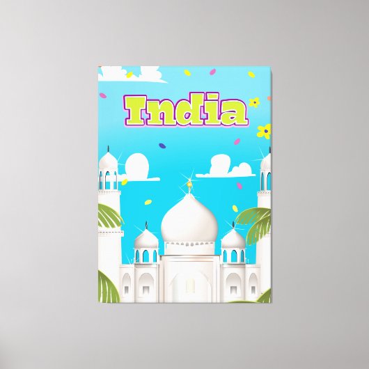 Impression de voyage en Inde en dessin animé. (Recto)