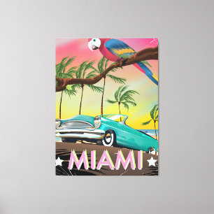 Impression de voyage rétro vintage Miami
