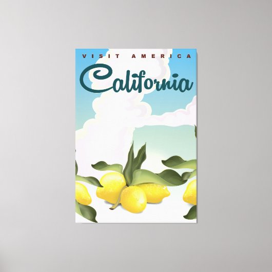 Impression de voyage vintage des citrons de Califo (Recto)