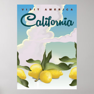 Impression de voyage vintage sur les citrons de Ca