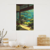 Impression de vue de jardin japonais tranquille - (Cuisine)