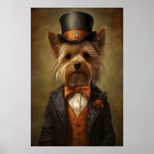 Impression de Yorkshire Terrier aristocratique, Re (Devant)