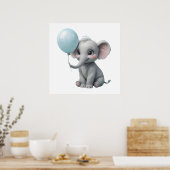 Impression d'éléphant adorable pour la nurserie de (Cuisine)