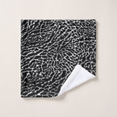 Impression d'éléphant noir et blanc (Gant de toilette)