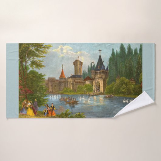 Impression des années 1850 du château de Franzenbu (Serviette de bain)