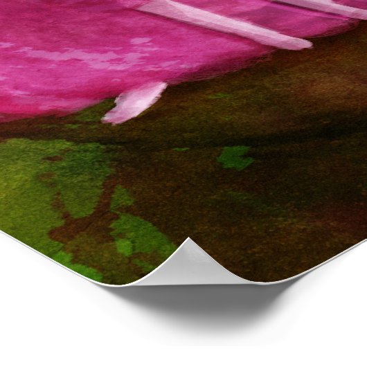 Impression des feuilles roses (Coin)