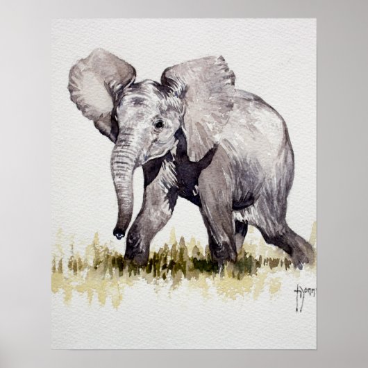 Impression des jeunes éléphants (Devant)