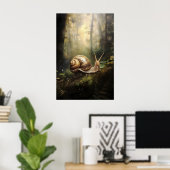 Impression d'escargot dans la forêt automnale, boi (Bureau à domicile)