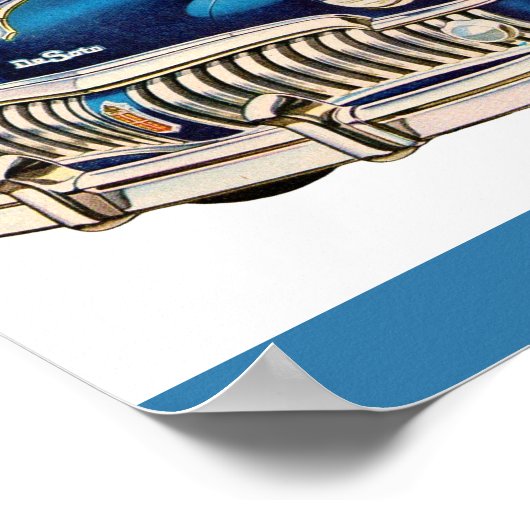 Impression DeSoto bleue 1950 (Coin)