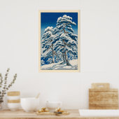 Impression d'hiver de Hasui Kawase, Pins enneigés (Cuisine)
