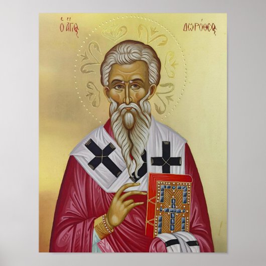Impression d'icône orthodoxe de saint Dorothée de  (Devant)