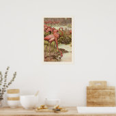 Impression d'illustration de flamant rose vintage (Cuisine)