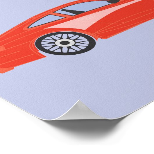 Impression d'illustration de voiture de dessin ani (Coin)