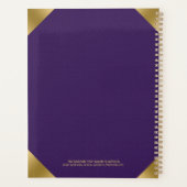 Impression d'image en cuir violet avec accents or  (Dos)