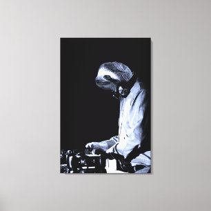 Impression DJ Sloth Canvas