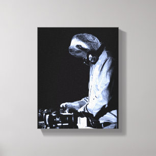 Impression DJ Sloth Canvas
