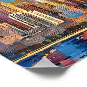 Impression d'objets Skyline Chicago contemporains (Coin)