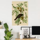 Impression d'oiseau Grackle violet d'Audubon Botan (Bureau à domicile)