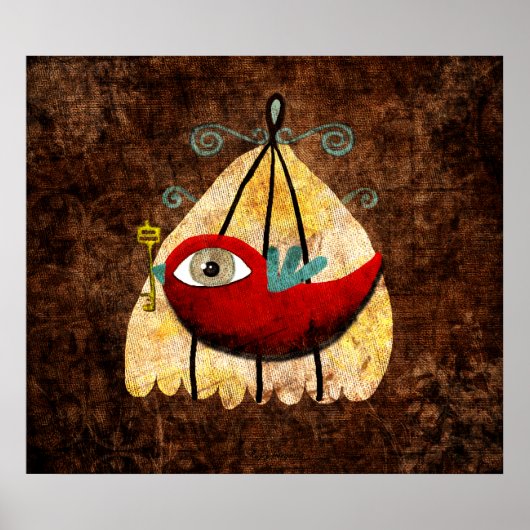 Impression d'oiseaux et de clé secrète (Devant)