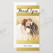 IMPRESSION D'OR CHIC | PHOTO mariage MERCI (Devant / Derrière)