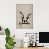 Impression d'oreilles de lapin de Pâques, Lapin ru (Bureau à domicile)