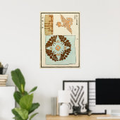 Impression d'ornement en laque chinoise de 1880 (Bureau à domicile)