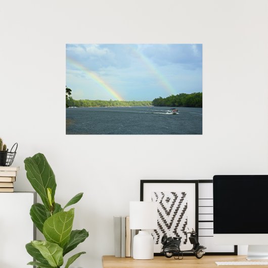 Impression double arc-en-ciel (Bureau à domicile)