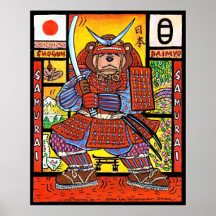 Impression d'ours Samurai