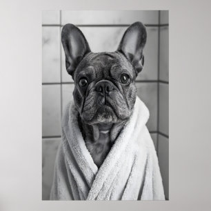 Impression drôle de robe de chambre de Bouledogue