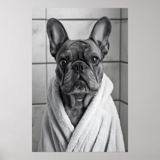 Impression drôle de robe de chambre de Bouledogue (Devant)