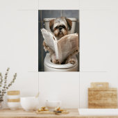 Impression drôle de salle de bain de Shih Tzu, lis (Cuisine)