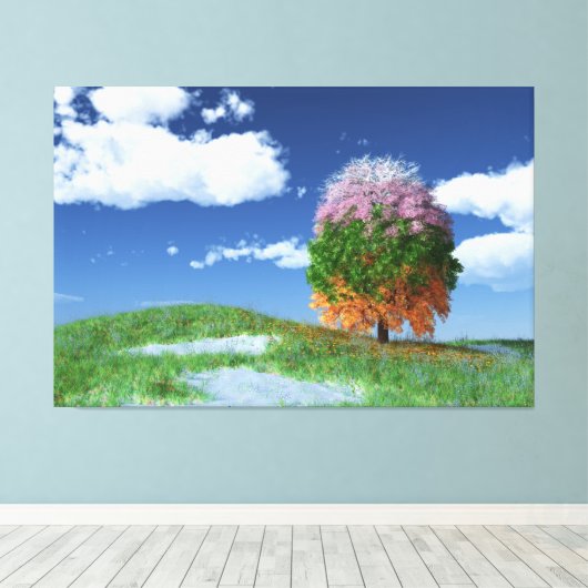 Impression du canevas de l'arbre de saison (Insitu (Plancher de Bois))