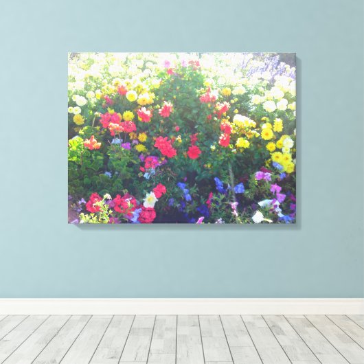 Impression du canevas de patchs de fleurs (Insitu (Plancher de Bois))